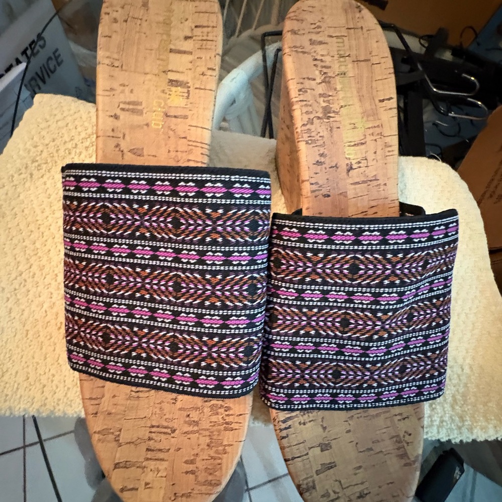 New Montego Bay Club Cork Sandals with Pattern